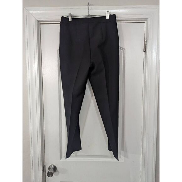 St. John Trouser Pants women's size 6 black side zipper ankle zipper skinny - Picture 4 of 9